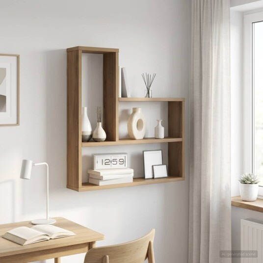 vidaXL Vegghylle Artisan eik 60 x 11 x 60 cm Konstruert tre