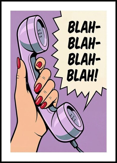 Blah Blah Blah Plakat Plakat / 21x30cm