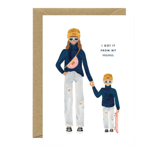 Rifle Paper Co. Morsdagskort Mamma og sønn blå