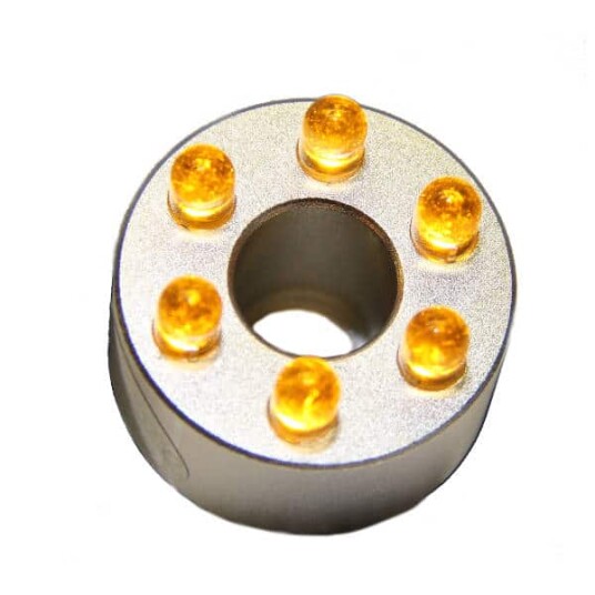 LED ring 6 dioder gul med transformator LED ring 6 dioder gul med transformator