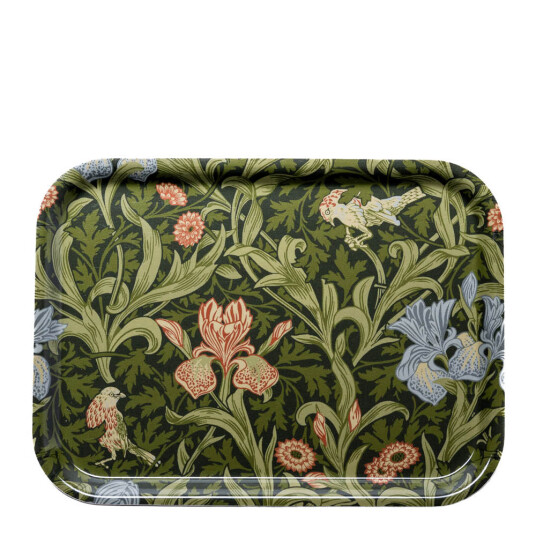 William Morris   Iris rektangulær brett 27x20 cm grønn