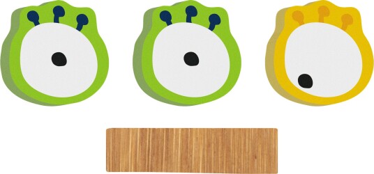 Small Foot ABC Bambus Bokstav Monster Øyne