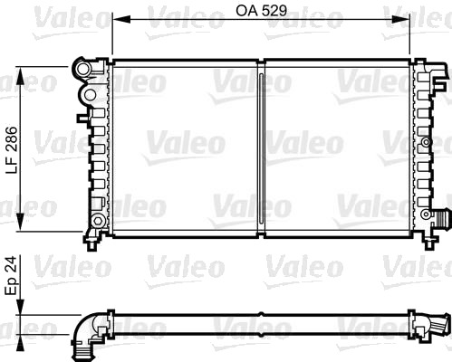 VALEO 731530 Radiator motorkjøling VALEO 731530 Radiator motorkjøling