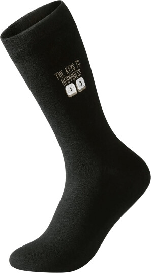 Lindbergh Embroidery Bamboo Sock Black 40 47