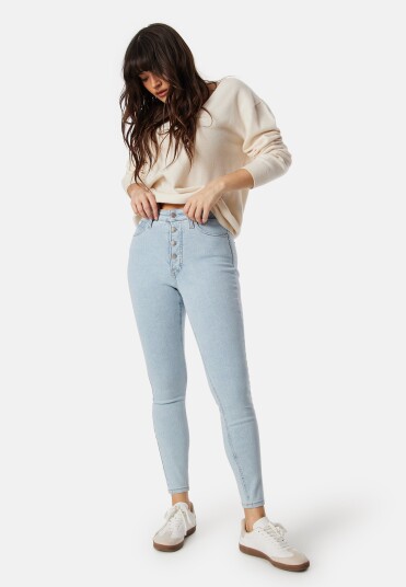 Calvin Klein Jeans High Rise Super Skinny Ankle Light Denim 28 Calvin Klein Jeans High Rise Super Skinny Ankle Light Denim 28