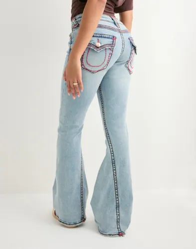 True Religion   Blå   Joey Low Rise Flare Flap Sup T_