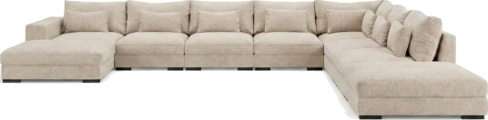 Dubai U modulsofa Large med divan venstre ekstra dyp i Chenille Beige Dubai U modulsofa Large med divan venstre ekstra dyp i Chenille Beige