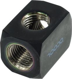 Alphacool HF 3 way terminal G1/4 mørkesvart 17030