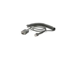 Zebra - Seriell/Strømforsynings-Kabel - Db-9 (Hunn) Til 9-Pins Serieheader - 2.8 M - Rullet Sammen - For Zebra Ds3608, Ds3678, Li3608, Li3678, Vc80