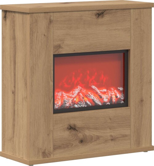 vidaXL Elektrisk peis Artisan eik 47 x 18 x 48 cm Konstruert tre