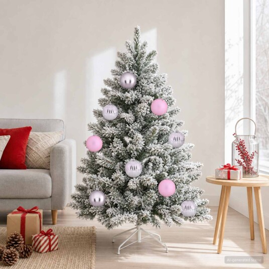 vidaXL Julekule Sett XL 9 stk. Rosa Ø 15 cm Plast