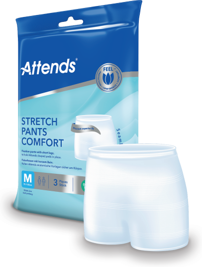 Attends Stretchpants Comfort Unisex Medium med korte ben 3 stk. Attends Stretchpants Comfort Unisex Medium med korte ben 3 stk.