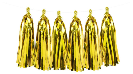 PartyDeco Girlander Dusker Gullmetallic