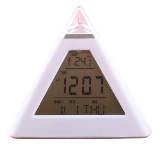 Xii Digital LED   7 Colors Vekkeklokke KXD0890 Unisex 10 cm Plexiglas