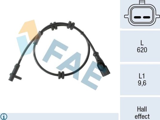 FAE 78553 Sensor ABS FAE 78553 Sensor ABS