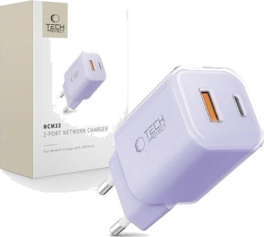 Tech-Protect NCM33 PD 33W QC3.0 USB-C / USB-C - Purple