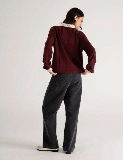 Prohibited Legacy Knitted Jersey - Burgundy - XL Prohibited Legacy Knitted Jersey - Burgundy - XL
