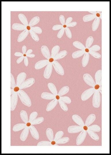 Little White Flowers Plakat Plakat / 100x150cm