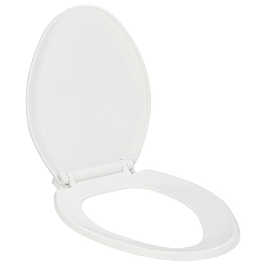vidaXL Toalettsete med soft-close og hurtigfeste hvit