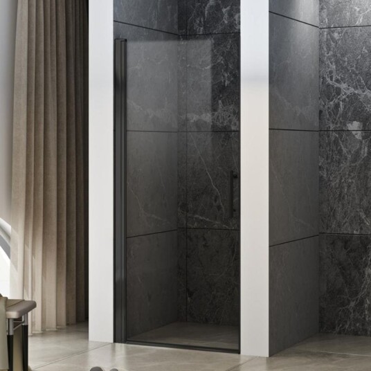 A-collection Imber II Black Dusjdør - Rett Svart Matt / 70cm