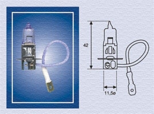 MAGNETI MARELLI 002554100000 Lyspære, tåkelyskaster