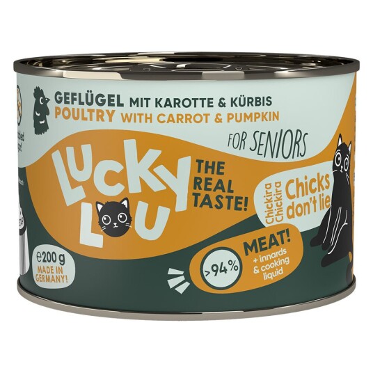 Lucky Lou Senior 6 X 200 G Fjørfe