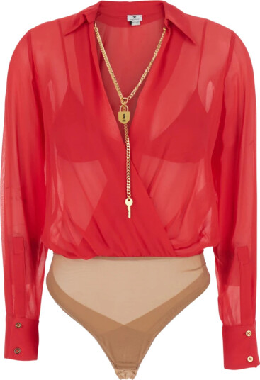 Elisabetta Franchi Dame Topper Rød L,