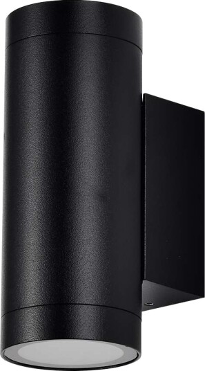 V Tac Sort Up/Down Vegglampe GU10   Rund Aluminium IP54 utendørs & innendørs