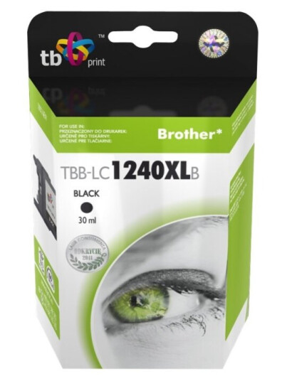 Tb - 30 Ml - Xl-Størrelse - Svart - Kompatibel - Blekkpatron (Alternativ For: Brother Lc1240bk) - For Brother Dcp-J525 J725 J925 Mfc-J430 J5910 J625 J6510 J6710 J6910 J825