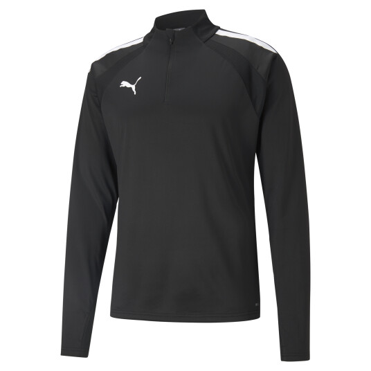 Puma teamLIGA 1/4 Zip Top, treningstrøye senior XXL Puma Black-Puma Whit