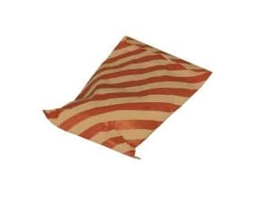 Konfektpose 117-4 120x175 mm brun kraft Rødstribet,1000 stk/krt