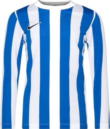 Nike Spillerdrakt Dri FIT Striped Division IV Hvit/Blå/Svart Langermet Barn størrelse L: 147 158 cm