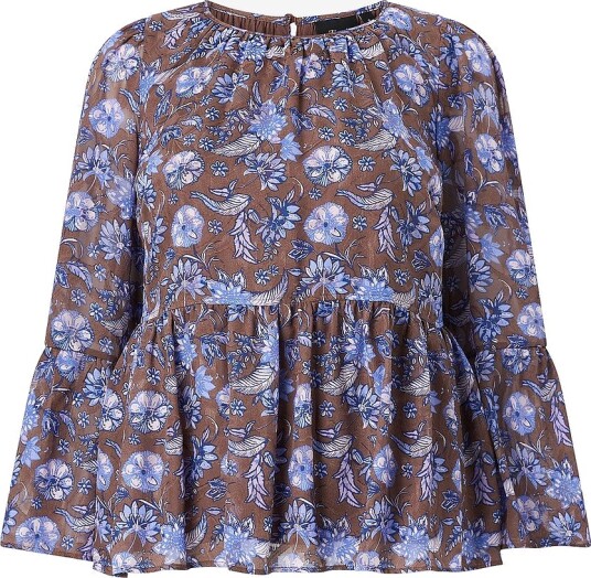 Zizzi Bluse Marion L/S Blouse Brun