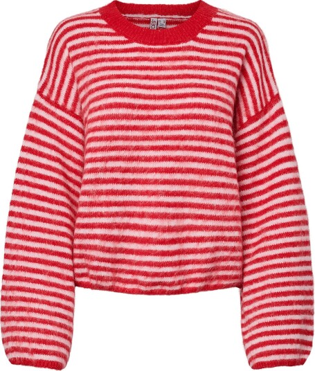 Pieces Pcada Ls O Neck Knit Bc   FLAME SCARLET   S