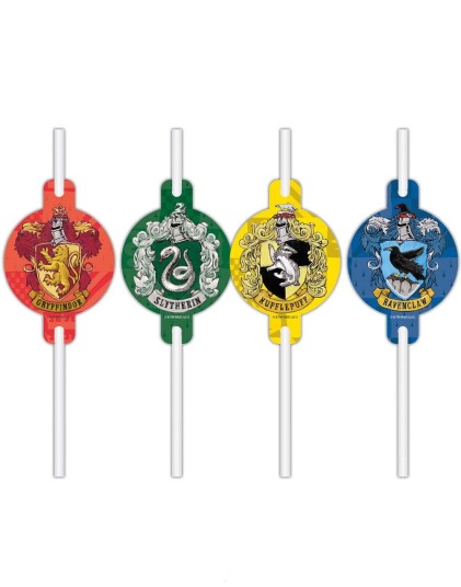 4 stk Sugerør med Pappmotiver Harry Potter 4 stk Sugerør med Pappmotiver Harry Potter