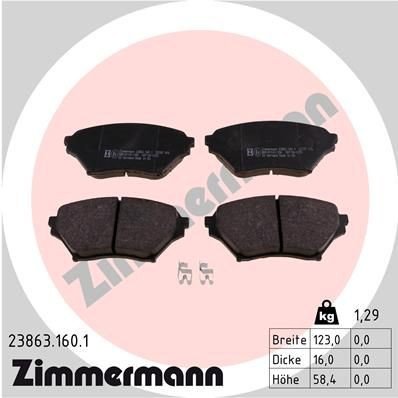 Bremseklosser ZIMMERMANN 23863.160.1