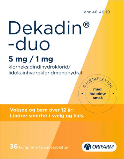 Dekadin-duo Sugetabletter 5mg/1mg honning 36stk
