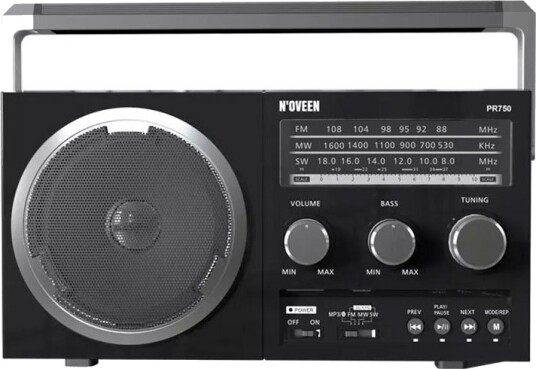 Noveen PR750 FM radio SD/USB Svart Noveen PR750 FM radio SD/USB Svart
