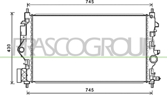 PRASCO OP418R001 Radiator motorkjøling