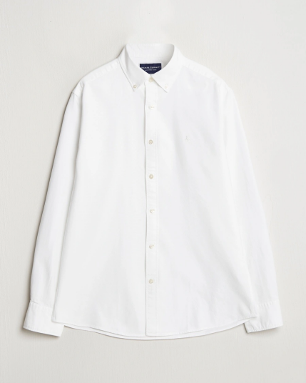 Charles Tyrwhitt Button Down Stretch Oxford Shirt White