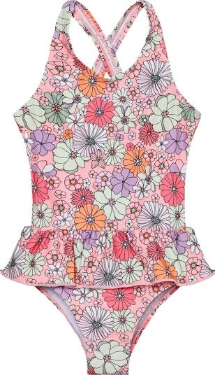 Color Kids Swimsuit W. Skirt Aop Multi/patterned 98 Color Kids Swimsuit W. Skirt Aop Multi/patterned 98