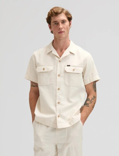 Lee Jeans Ss Utility Camp Shirt Cream S x 00 Lee Jeans Ss Utility Camp Shirt Cream S x 00