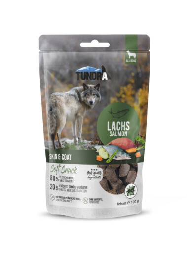 Tundra Skin & Coat Godbit Laks 100G