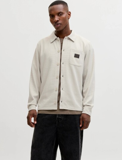 Jack & Jones Jjwaffle Daytona Sweat Overshirt Cream XS