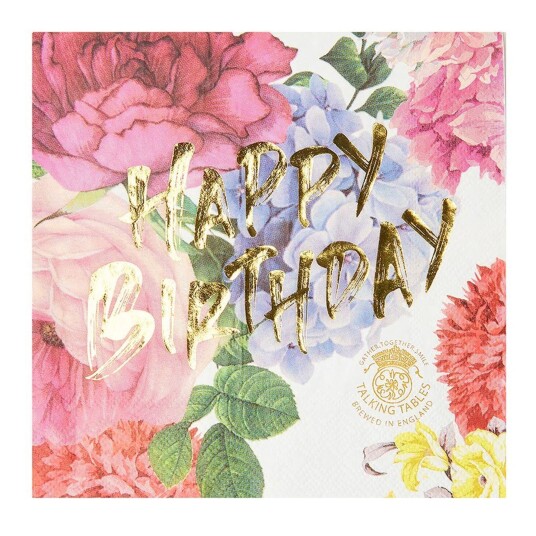 Talking Tables Truly Scrumptious Servietter Happy Birthday - 21-pakning