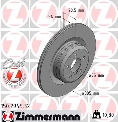 Bremseskive ZIMMERMANN 150.2945.32