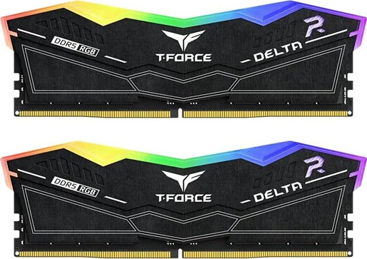 Team Group T-Force Delta RGB DDR5-6000 - 32GB - CL30 - Dual Channel (2 pcs) - AMD EXPO & Intel XMP - Svart med RGB