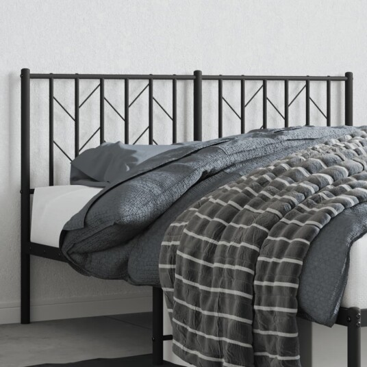 Sengegavl i metall svart 140 cm 8721012250031