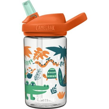 Camelbak Eddy+ Kids drikkeflaske Jungle Animals (#F95D1D, #00AA75, #005C64) Barn