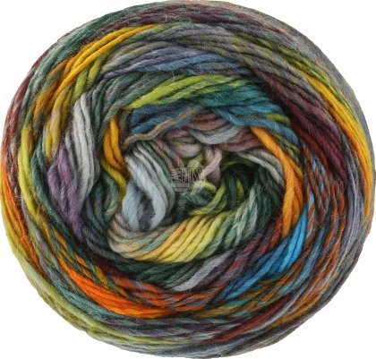 Lana Grossa Colorissimo Garn 223 Bordeaux Grå Gul Orange Olive Mørkegrønn Lysegrønn Linjerød Petrolblå Jeansblå Garn